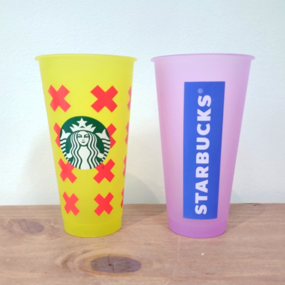 Starbucks tumbler reusable large cups set of two